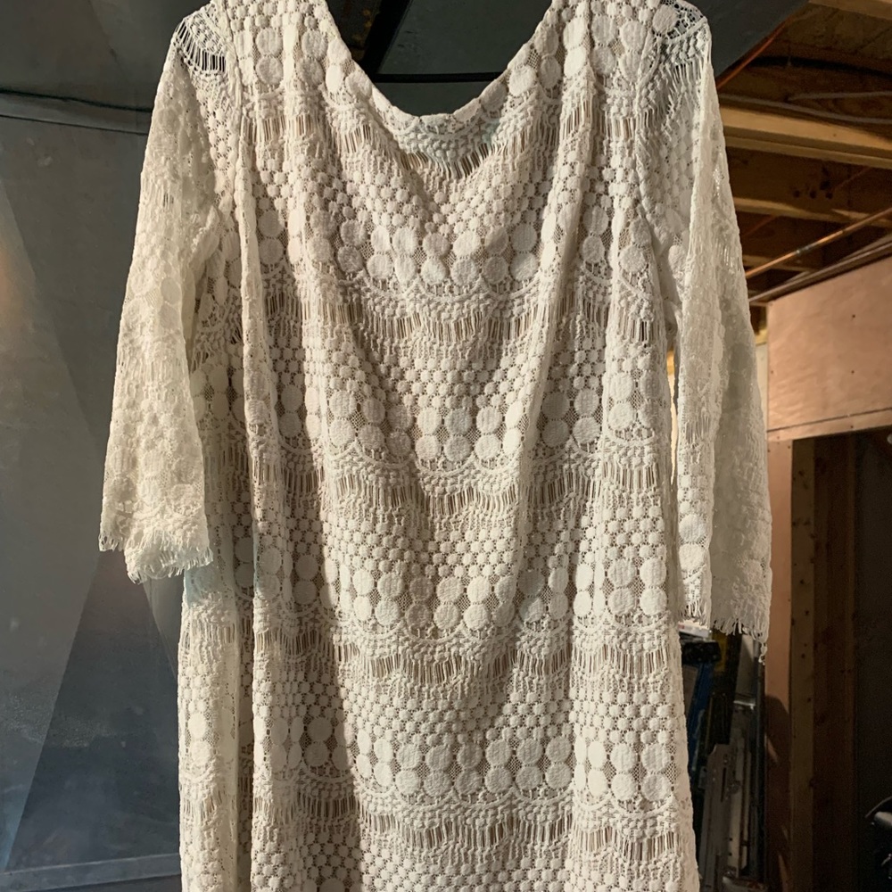 Cream lace dress